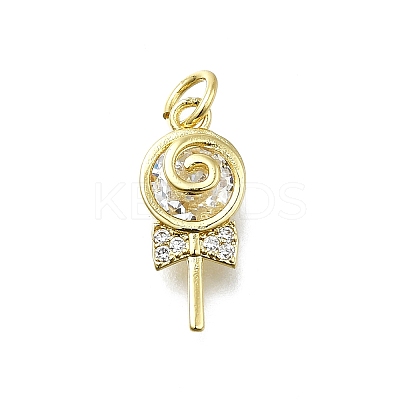 Brass Micro Pave Cubic Zirconia Pendants KK-K400-42G-03-1