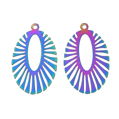 201 Stainless Steel Filigree Pendants SA-CBABBC3-01-1