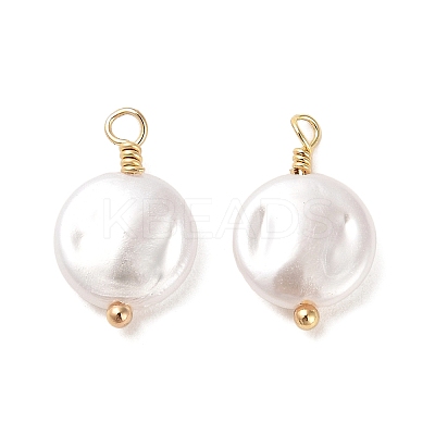 ABS Plastic Imitation Pearl Pendants KK-M266-35G-1