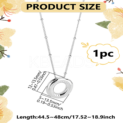 1pc Brass Chain with Alloy Letter Pendants Necklaces NJEW-LP0001-41O-P-1