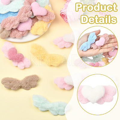 50Pcs 10 Styles Wing Imitation Rabbit Hair Ornament Accessories DIY-SC0032-27-1