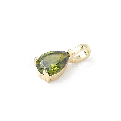 Brass Birthstone Pendants KK-D372-02G-1