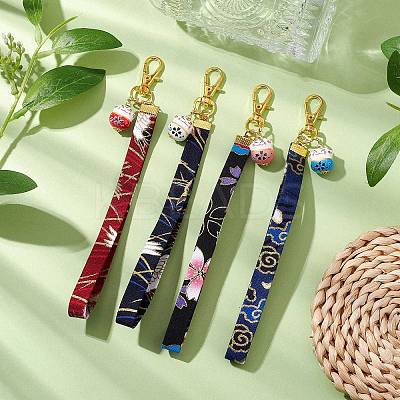 Japanese Polyester Wristband Pendant Decoration HJEW-JM02266-1