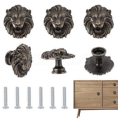 Lion Alloy Drawer Pull Handles LS-FIND-WH0816-038AB-1