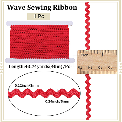 40M Polyester Wavy Fringe Trim Ribbon OCOR-GF0004-39F-1