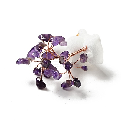 Natural Gemstone Tree Display Decorations DJEW-E007-01RC-08-1