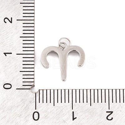 316 Stainless Steel Micro Pave Cubic Zirconia Pendants STAS-K284-01A-P-1