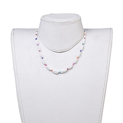Glass Seed Beaded Necklaces NJEW-JN02596-02-1