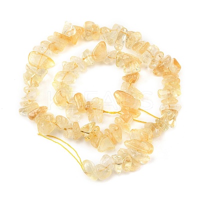 Heated Natural Citrine Beads Strands G-P622-A05-02-1