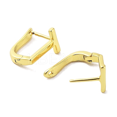Brass Letter Stud Earrings for Women EJEW-A038-01T-G-1