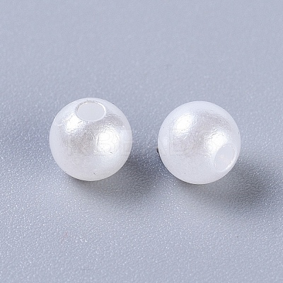 Acrylic Pearl Round Beads For DIY Jewelry and Bracelets X-PACR-6D-1-1