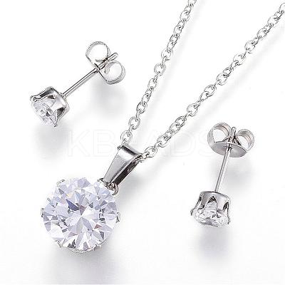 304 Stainless Steel Jewelry Sets SJEW-H054-05-1