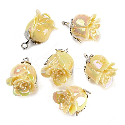 Opaque Resin Pendants RESI-K031-05A-P-1
