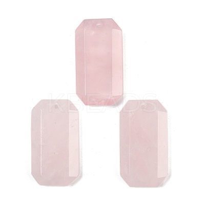 Natural Rose Quartz Pendants G-H325-03E-1