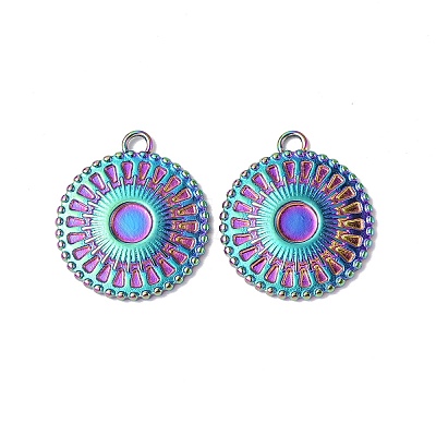 Ion Plating(IP) 304 Stainless Steel Pendant Cabochon Settings STAS-C066-13M-1