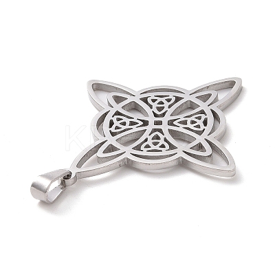 Non-Tarnish 304 Stainless Steel Hollow Pendants LS-STAS-P313-02P-1