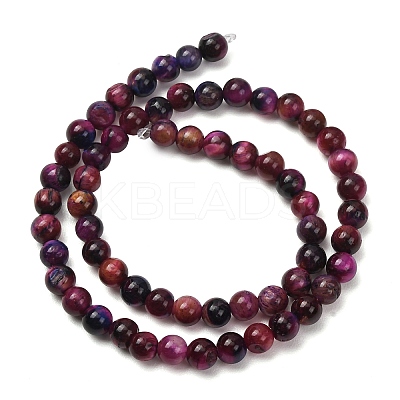 Natural Tiger Eye Beads Strands G-F591-18-6mm-10-1