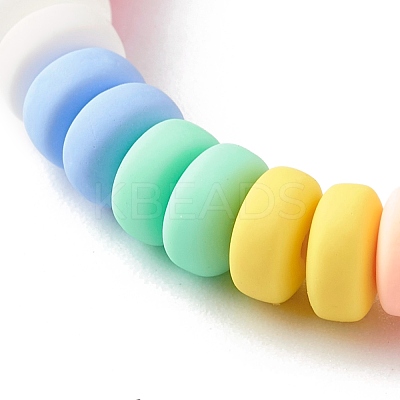 Handmade Polymer Clay Beads Stretch Bracelets for Kids BJEW-JB06487-01-1
