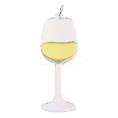 Printed Acrylic Big Pendants OACR-Q188-02A-1