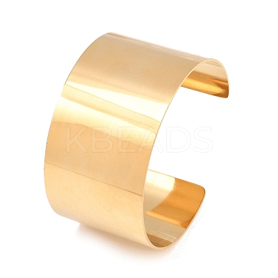 Women's 304 Stainless Steel Cuff Bangles BJEW-C152-01G-1
