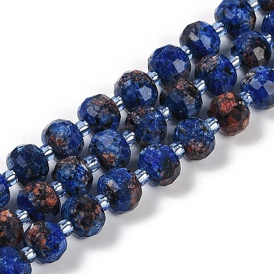 Natural Sesame Jasper Dyed Beads Strands G-H057-A21-04-1