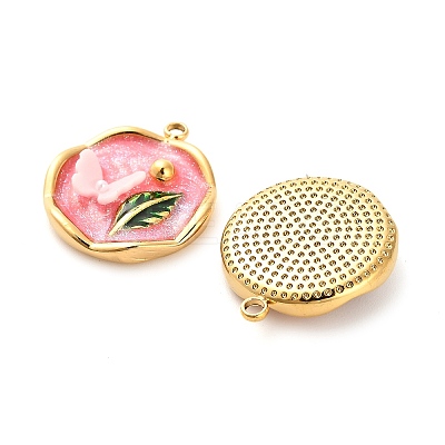 304 Stainless Steel Enamel  Pendants STAS-B084-09G-03-1
