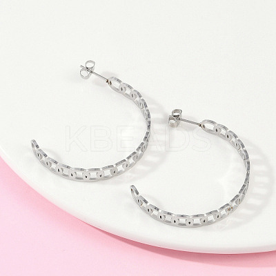 304 Stainless Steel Stud Earrings EJEW-Z089-12P-1