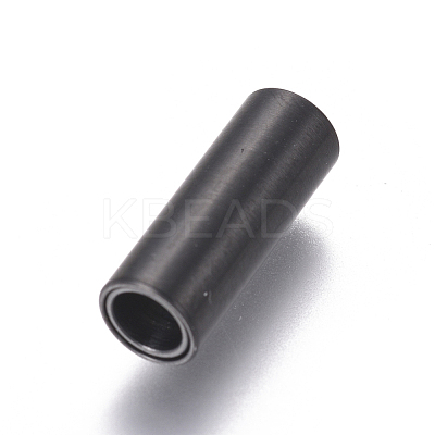304 Stainless Steel Magnetic Clasps with Glue-in Ends STAS-I120-52MB-B-1