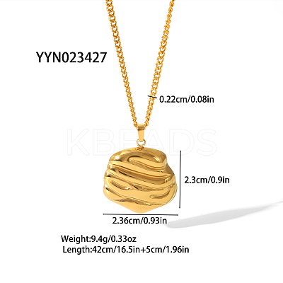 Autumn Winter High-End 304 Stainless Steel Pendant Necklace for Women MR8055-2-1