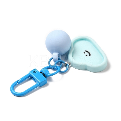 Cartoon Smiling Face Acrylic Pendant Keychain LS-KEYC-D017-01C-1