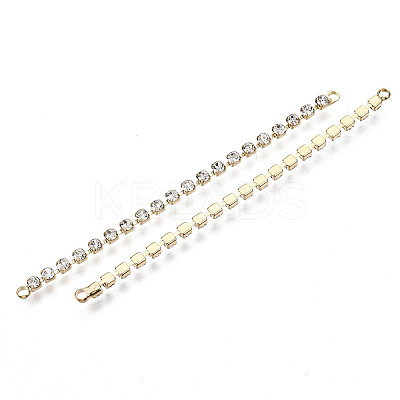 Brass Micro Cubic Zirconia Chain Links Connectors X-KK-N231-134-NF-1