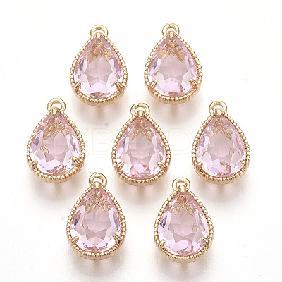 Transparent Glass Pendants X-GLAA-R212-11C-1