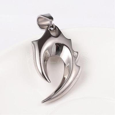Tarnish Resistant Retro Men's 304 Stainless Steel Big Tribal Sign Pendants STAS-O044-113-1