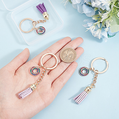 Alloy Colorful Rhinestone Keychain KEYC-WR0001-24-1
