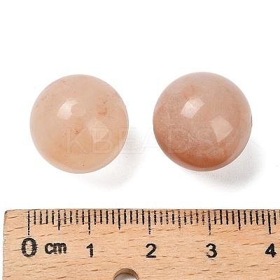 Natural Xinjiang Golden Silk Jade Sphere Beads G-G290-01A-1