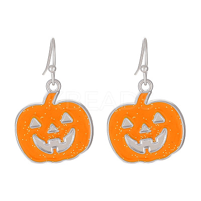 Halloween Alloy Enamel Dangle Earrings FS-WG03594-04-1