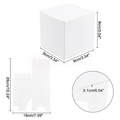 Foldable Creative Kraft Paper Box CON-WH0062-04A-1