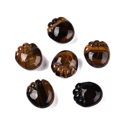 Natural Tiger Eye Footprint Figurines DJEW-N003-02D-1
