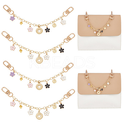 Alloy Enamel Pendant Decorative Purse Chains AJEW-AB00108-1