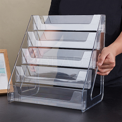 5-Tier Acrylic Display Riser Stands for Cosmetic Jewelry ODIS-WH0043-217A-1