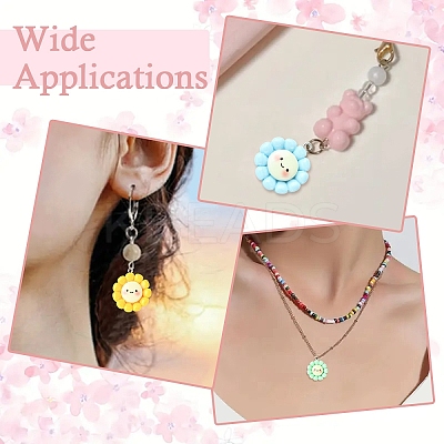 10Pcs Sunflower Opaque Resin Pendants RESI-YW0005-09-1