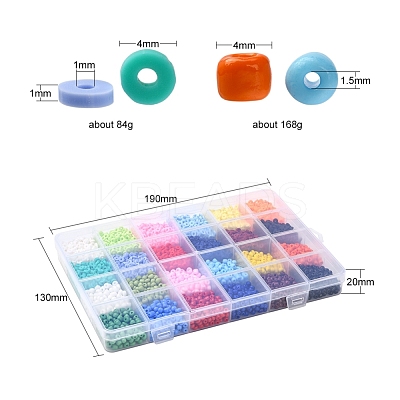 DIY Glass Seed & Disc Polymer Clay Beads Jewelry Making Finding Kit DIY-YW0005-31-1