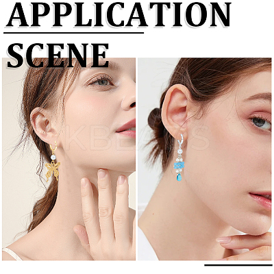 20Pcs 2 Colors Brass Huggie Hoop Earring Findings KK-BBC0021-38-1