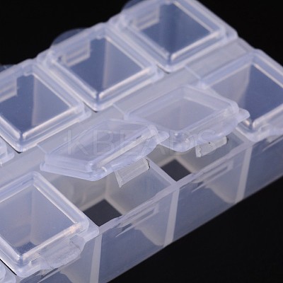 Cuboid Plastic Bead Containers X-CON-N007-01-1