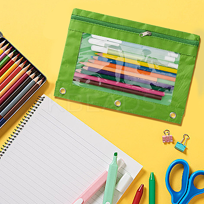 5Pcs 5 Colors Oxford Cloth with Alloy Pen Cases for 3-Ring Binder AJEW-CP0007-99B-1
