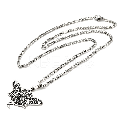 201 Stainless Steel Enamel Pendant Necklaces for Women Men LS-NJEW-G123-11P-1