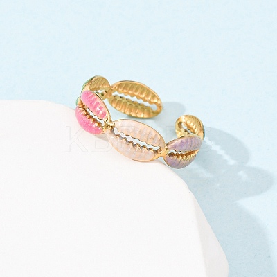 304 Stainless Steel Cuff Rings for Women LS-RJEW-D334-02B-G-1