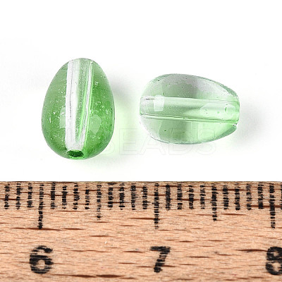 Baking Paint Transparent Glass Beads DGLA-N014-10F-1