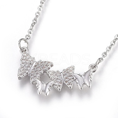 304 Stainless Steel Pendant Necklaces X-NJEW-O108-12P-1