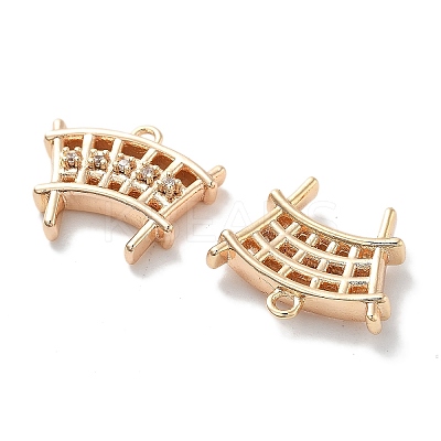 Brass Micro Pave Cubic Zirconia Charms KK-M102-54G-1